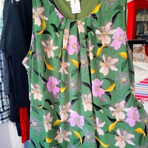 NINEXIS 3X GREEN FLORAL W PINK 3x